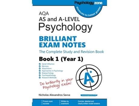 Livro Aqa As And A-level Psychology Brilliant Exam Notes De Nicholas Savva (inglês)