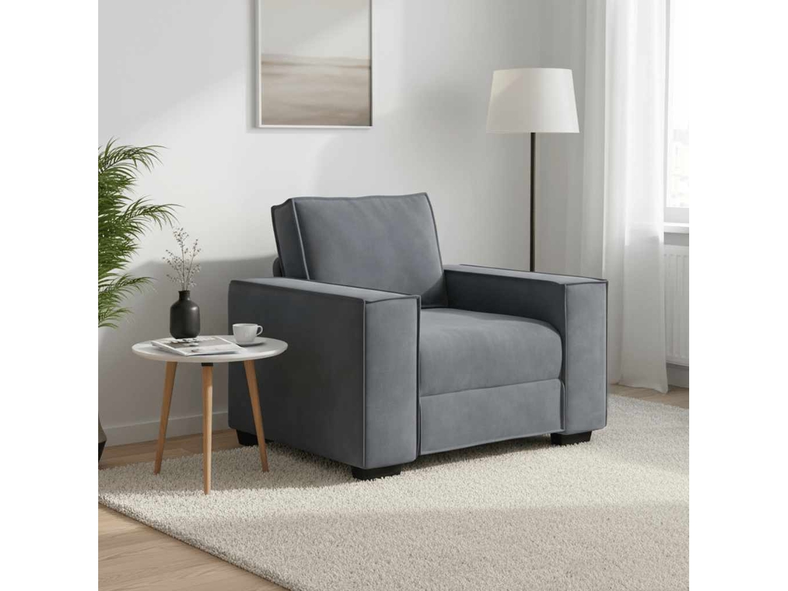 Vidaxl Poltrona 100x78x84 Cm Veludo Verde-escuro