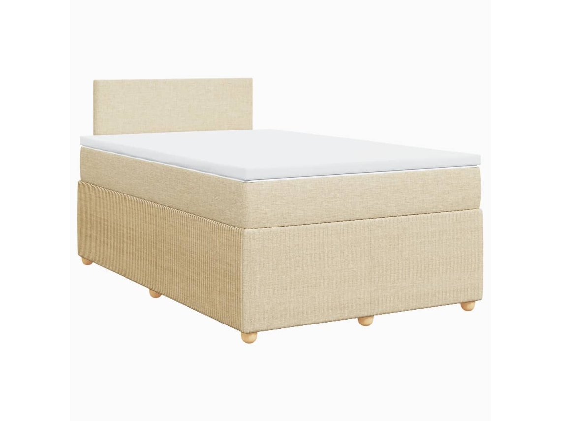Box Spring Bed, Box Spring Beds Vidaxl Creme Tecido (120 X 200 Cm)