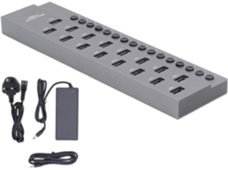 Hub Usb 3.0 De 16 Portas, Dados Alta Velocidade 5 Gbps Com