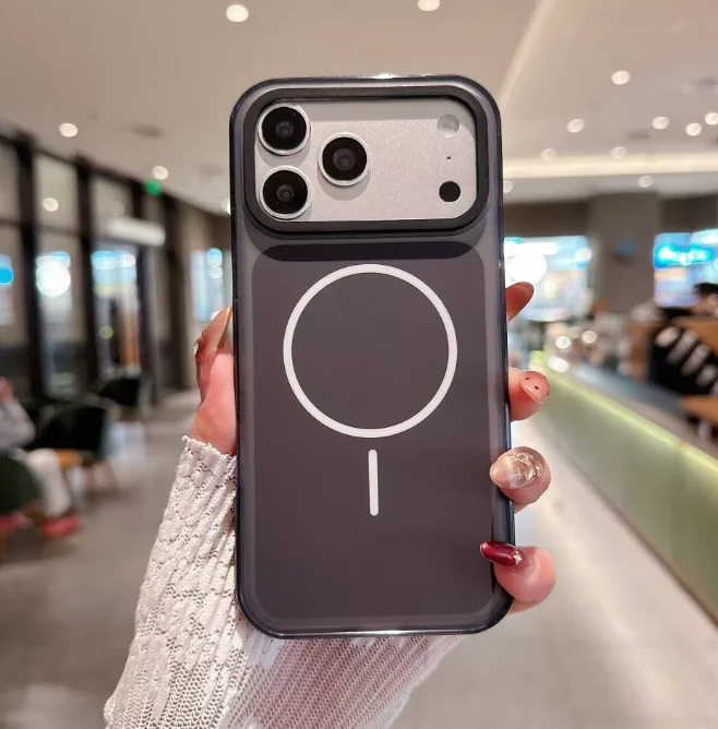 (preto, Iphone 17) Capa Magnética Para Celular, Capa Protetora Com Airbag À Prova De Choque, Compatível Com Carregamento Sem Fio Magsafe.