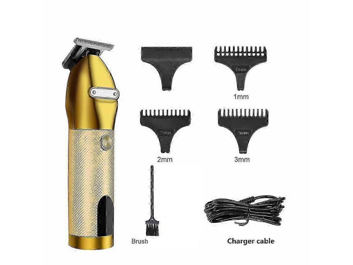 Aparador Elétrico Dourado Com Display Digital, Para Barba E Cabelo