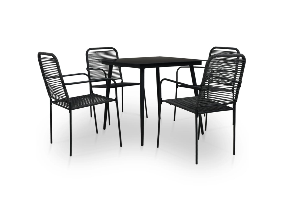 Dining Set, Dining Sets Vidaxl Preto Aço (n/a)