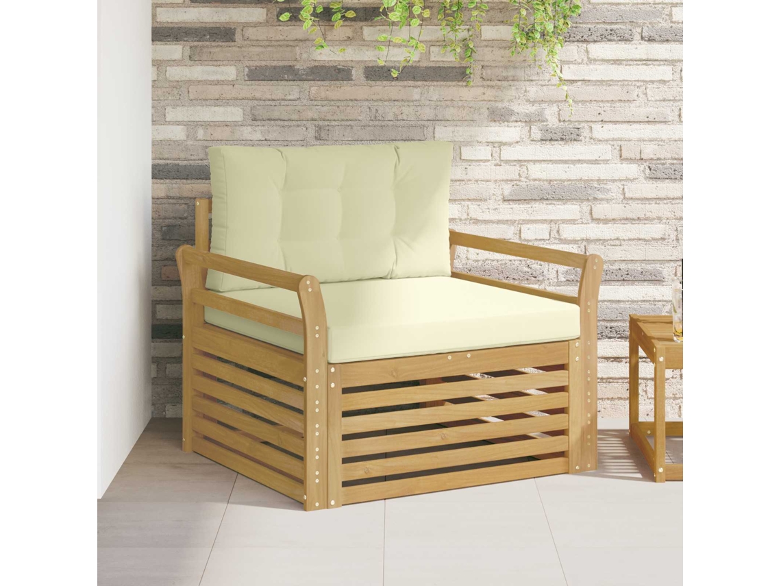Vidaxl Sofá Exterior Poliéster Branco