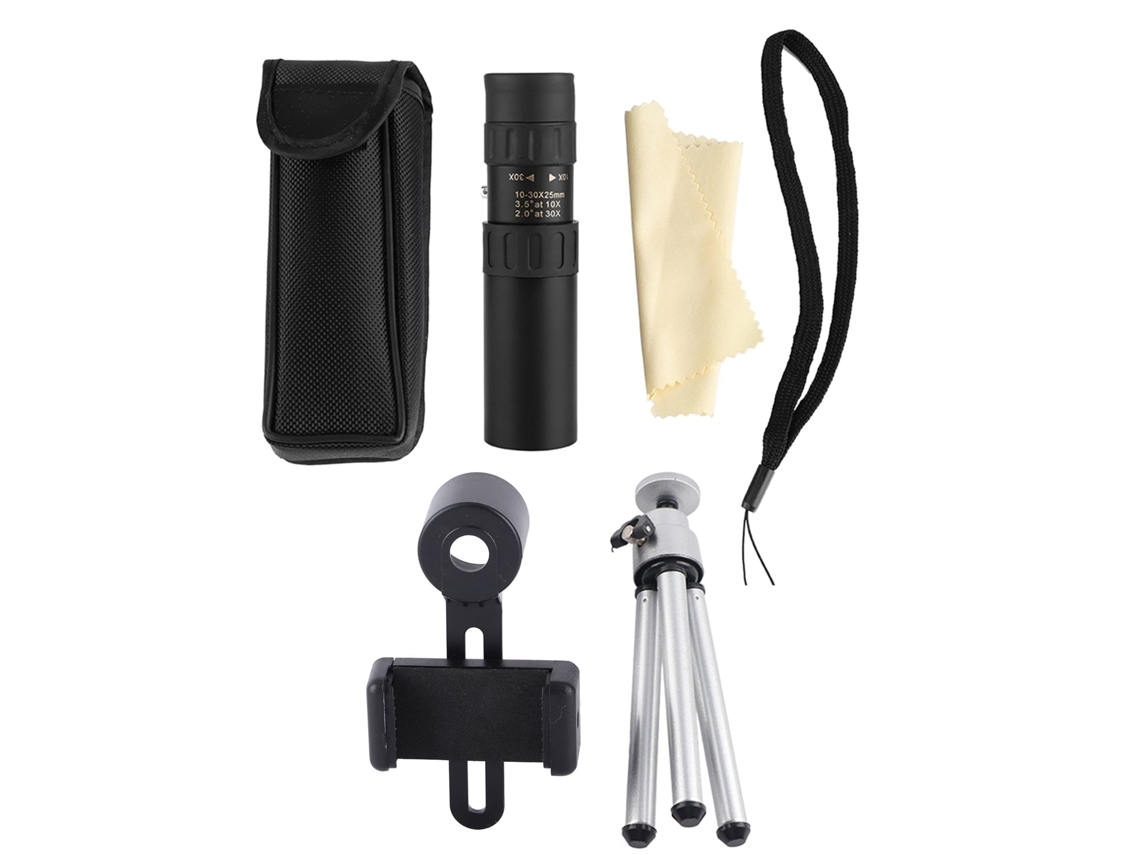 2026 telescópio Monocular com Zoom 10‑30x25, Visão de Longo Alcance para Exterior e Observação