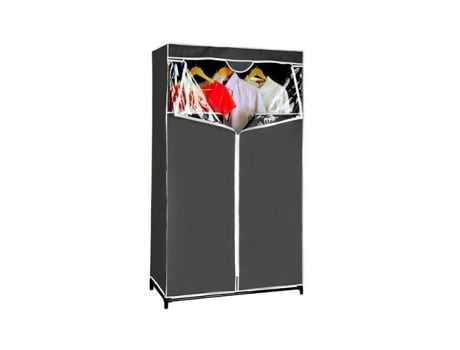 Armario de Tela Ropero Estante Lona Ropa Guardarropa Closet 156X88X46