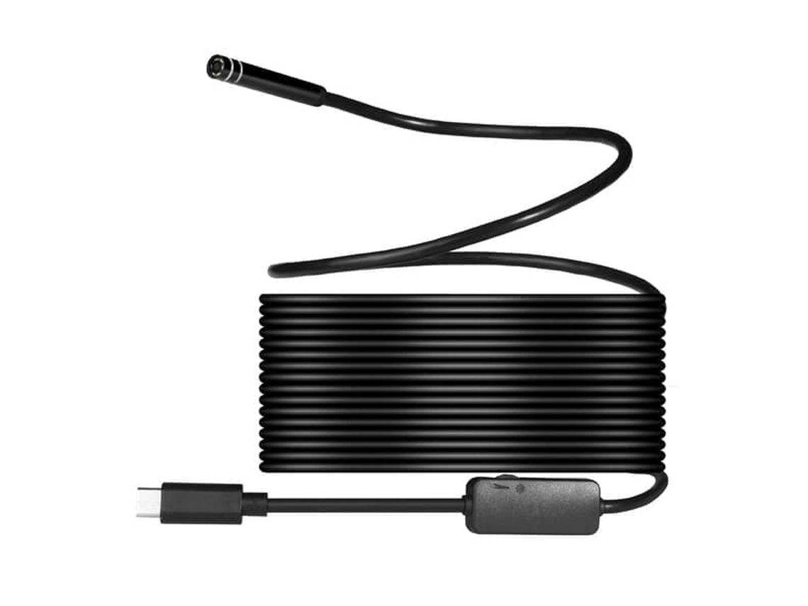 Câmera De Inspeção Usb Tipo-c Com Sensor De 7 Mm E Cabo De 10 Metros