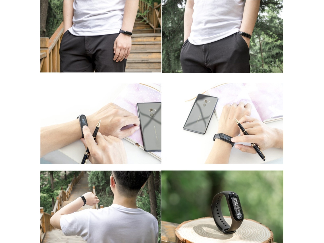 Aetheria pulseira Inteligente Xiaomi Mi Band 3 com Monitor de Ritmo Cardíaco, Sono e Notificações Impermeável 5atm