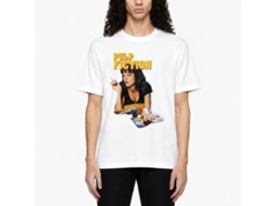 Rockinstone Men's T-shirt Pulp Fiction Vintage Mia Wallace Graphic Print Tee White Size:s