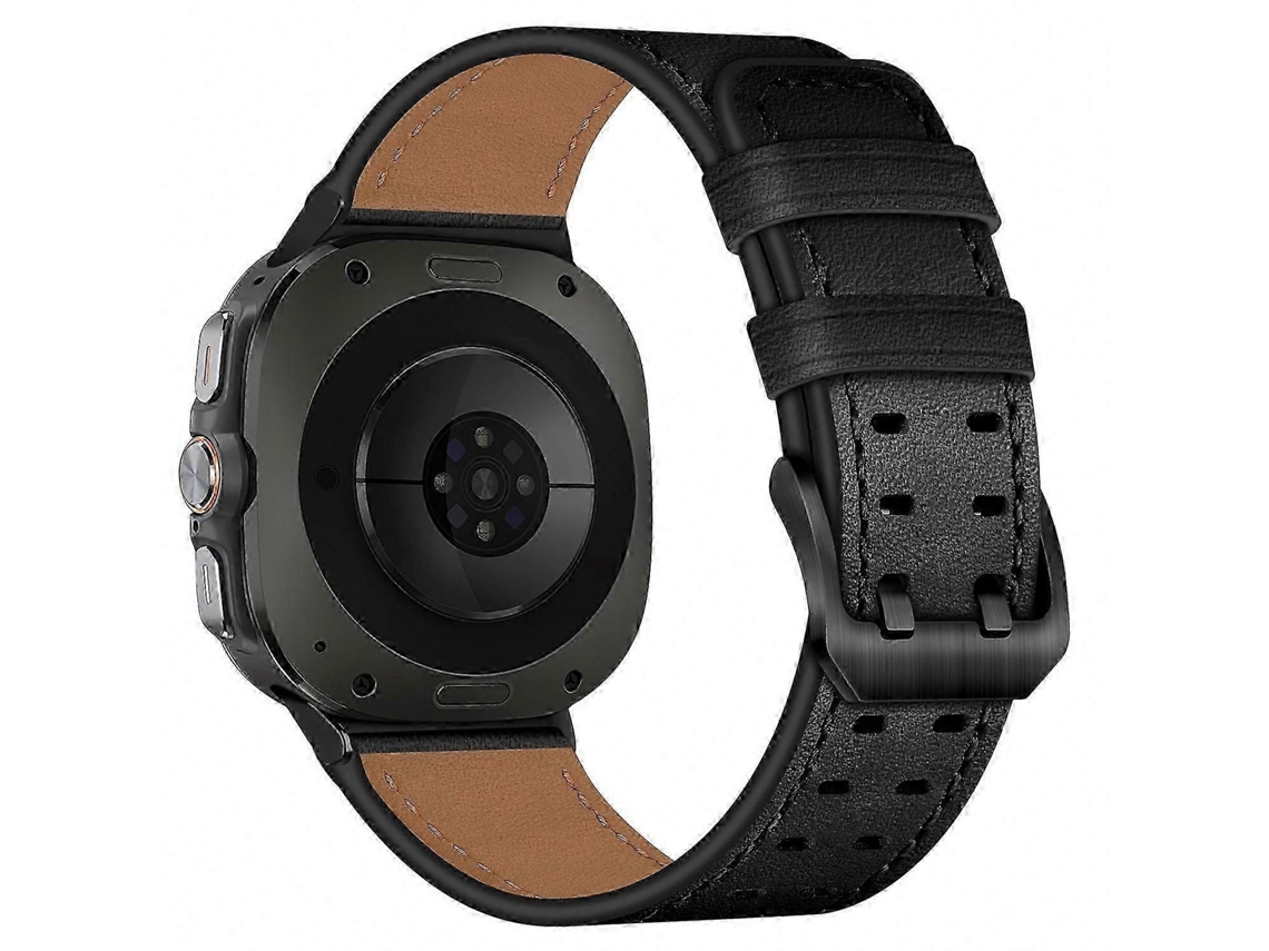 Pulseira de Couro com Fivela Dupla para Smartwatch 47 Mm GOKOCO