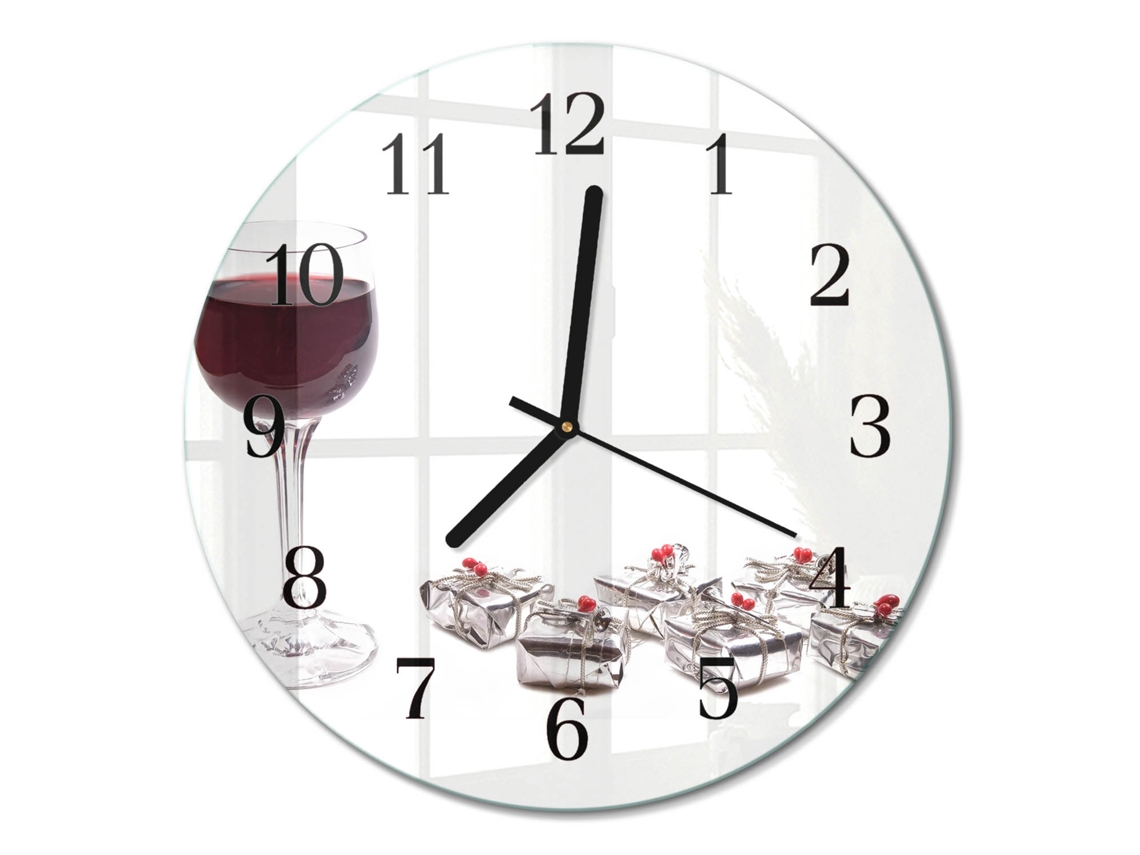 Relógio De Parede De Vidro Taçadevinho Espelharte (30 Cm)