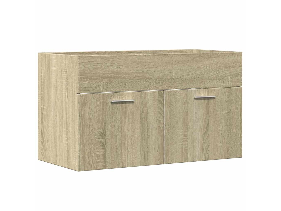 Sink Cabinet, Sink Cabinets Vidaxl Marrom Madeira Processada (80 X 38.5 X 46 Cm)