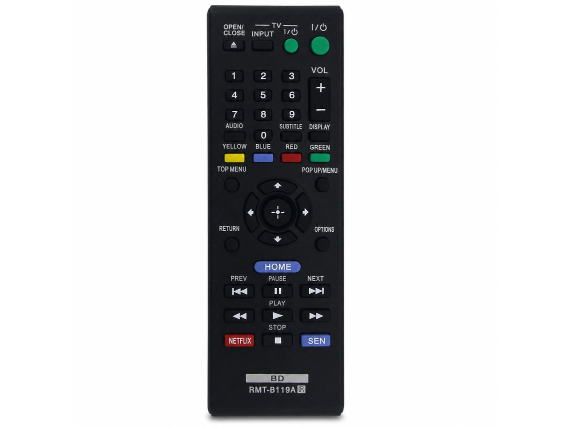 Comando De Substituição Rmt-b119a Compatível Com Leitores Blu-ray E Dvd Sony