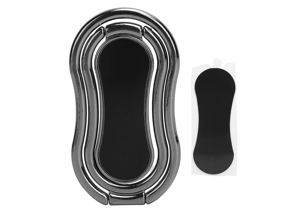 Suporte para Anel de Telefone com Rotação de 360° Pliável Preto EOOCOO