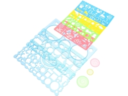 Conjunto De Gabaritos Desenho Pretyzoom, Régua De Medição Em Plástico Pp Para Estudantes, Leve E Durável, Ideal Para