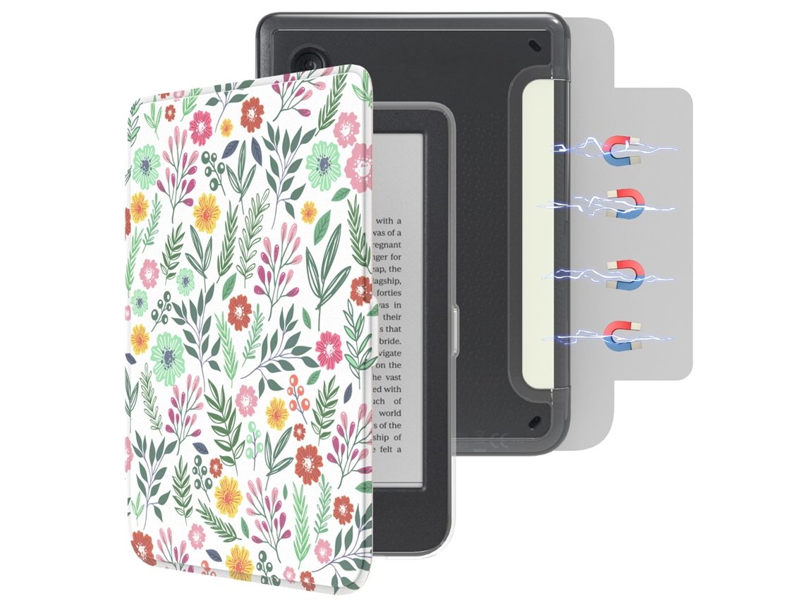 Capa Eifson Para Kobo Clara Bw 2024 De 6 In, Removível E Magnética (flor, Compatível)