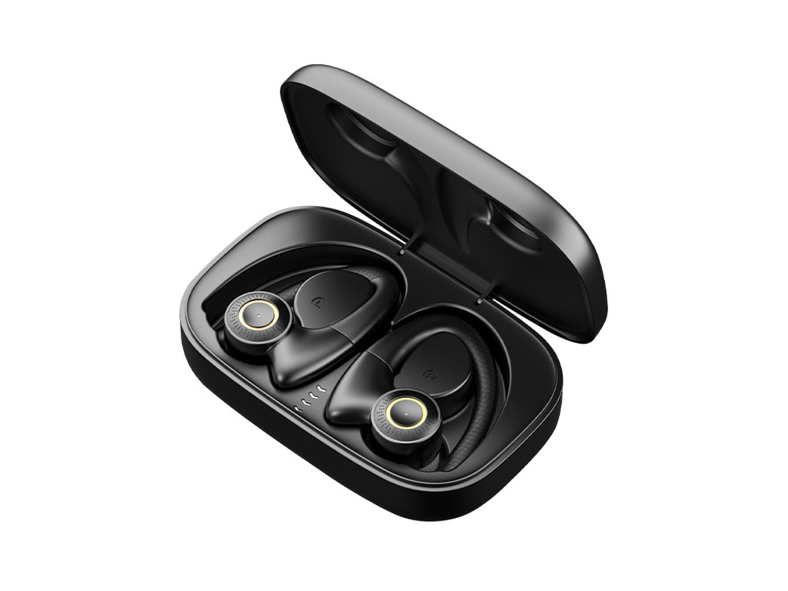 Fone De Ouvido Bluetooth, Bateria De Longa Duração, Redução De Ruído De Chamada De Microfone Duplo, Ipx5 À Prova Dágua, Preto