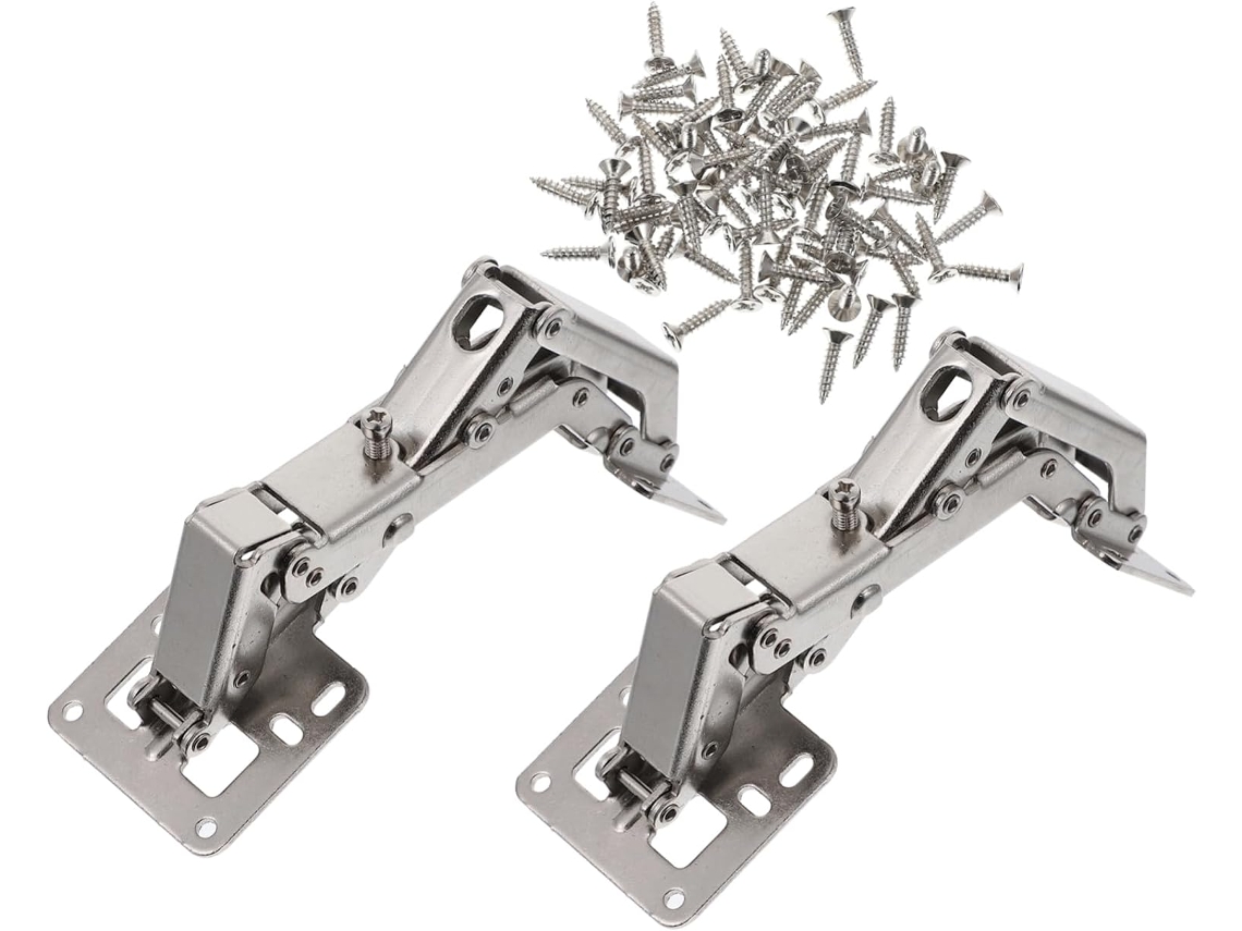Conjunto De 2 Dobradiças Aço Embutidas Para Armários, Sem Necessidade