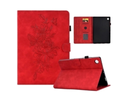 Capa de couro com estampa de borboleta e peônia Webake para tablet Huawei Matepad SE