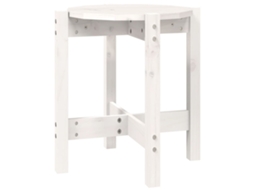 Coffee Table, Coffee Tables Vidaxl Branco Madeira De Pinho (ø 42.5 X 45 Cm)