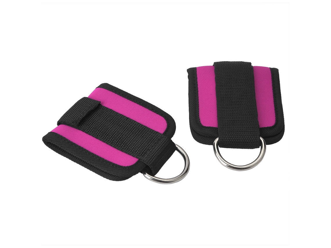 Tornozeleiras De Fitness Com Argola Em D, 1 Par, Para Treino Na Academia Vylara (vermelho)