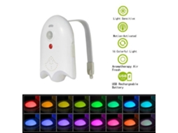 Luz de Led para Vaso Sanitário , Sensor de Movimento, Recarregável Via Usb, Resistente À Água Ip65 BRILVIBERA (16 Cores)