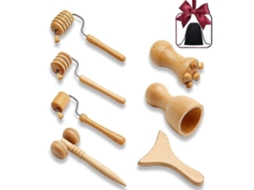 7 Pçs/set Masajeadores Faciais Gua Sha Ferramentas Kit de Massagem Meridiana Terapia Madeira Rodillo Lifting Fac Ial Masajeador Maderoterapia R GOKOCO