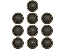 Conjunto De 10 Puxadores Liga Zinco Para Armários, Estilo Antigo, Dourados, Para Gavetas E Caixas, Para Substituir