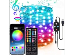 Fita Led Cob 5 M Controlo Por App Com Comando Autoadesiva Para Quarto E Setup - Lurelia