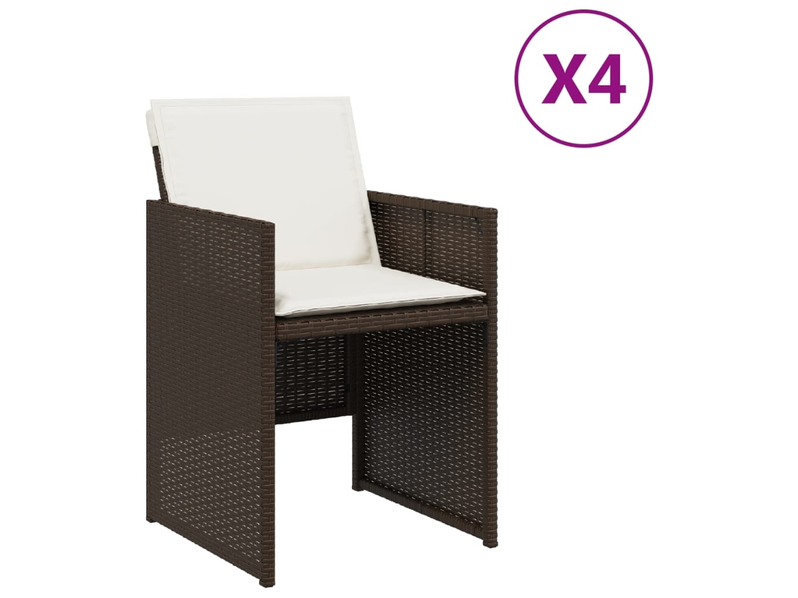 Garden Chair, Garden Chairs Vidaxl Marrom Rattan / Vime