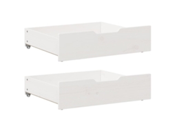 Under-bed Drawer, Under-bed Drawers Vidaxl Branco Madeira De Pinho (65 X 55 X 16 Cm)
