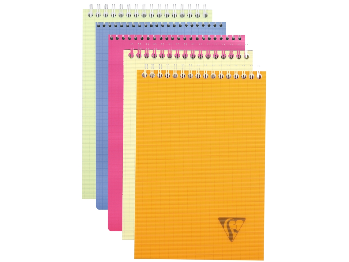 Bloco de Notas Espiral CLAIREFONTAINE Linicolor Din A5 Quadrado