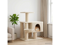 Vidaxl Árvore Com Postes De Sisal Creme 96 Cm