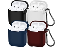 2026 capa para Airpods 1ª e 2ª Geração 4 Pacotes (preto/branco/azul Marinho/vinho)