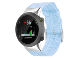 Bracelete para Garmin Forerunner 45 / 45s / Swim 2 Nylon e Lona Fivela de Aço Prate Azul celeste XIAOMOYU