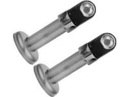 Aboofan 2 Peças Pés De Suporte Para Divisória Banheiro, Suporte De Pés Para Divisória Banheiro, Aço Inoxidável Prateado