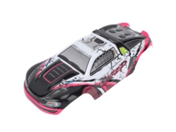 Carcaça Pvc Para Carro De Controle Remoto Scy 16101pro 1/16 Com Alta Resistência A Impactos Rosa Vermelho