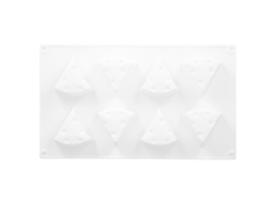 Molde De Silicona Com 8 Cavidades Para Pastéis, Queijo, Mousse, Chocolate, Postres E Horneados