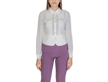 T-shirt De Mulher Morgan De Toi Blouses Cloclo Poliéster Branco (38)
