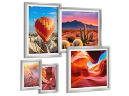 Conjunto De Pinturas Deserto Balões Espelharte (5 Peças)