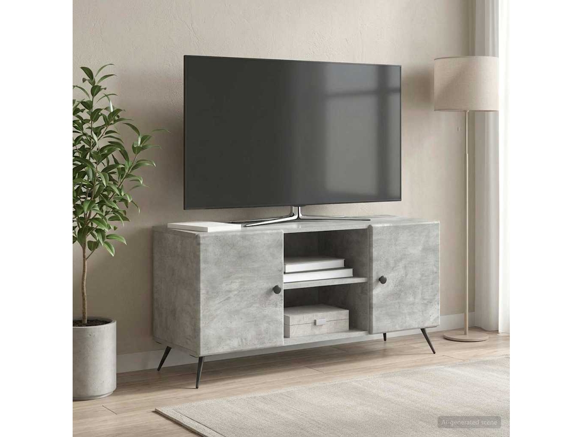 Vidaxl Gabinete Para Tv 102 X 34,5 X 50 Cm Cinzento Cimento