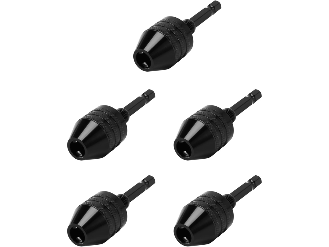 Conjunto De 5 Adaptadores Mandril Parafusadeira Sem Chave 0,3 A 8 Mm