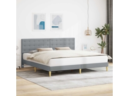Vidaxl Estrutura da Cama Cinzento claro 180 X 200 Cm Tecido