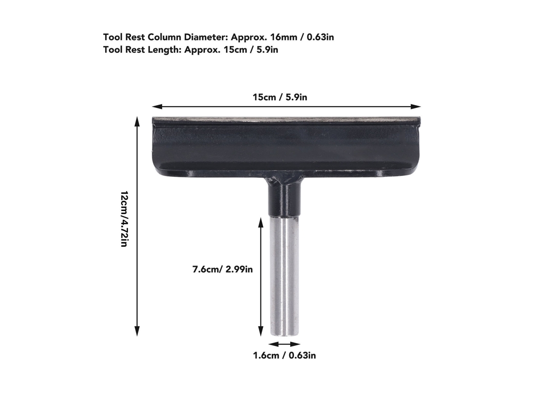 Laxiscreed Suporte De Ferramenta Para Torno De Madeira Em Aço Inox, 16mm X 15cm, Ideal Para Bricolagem E Carpintaria
