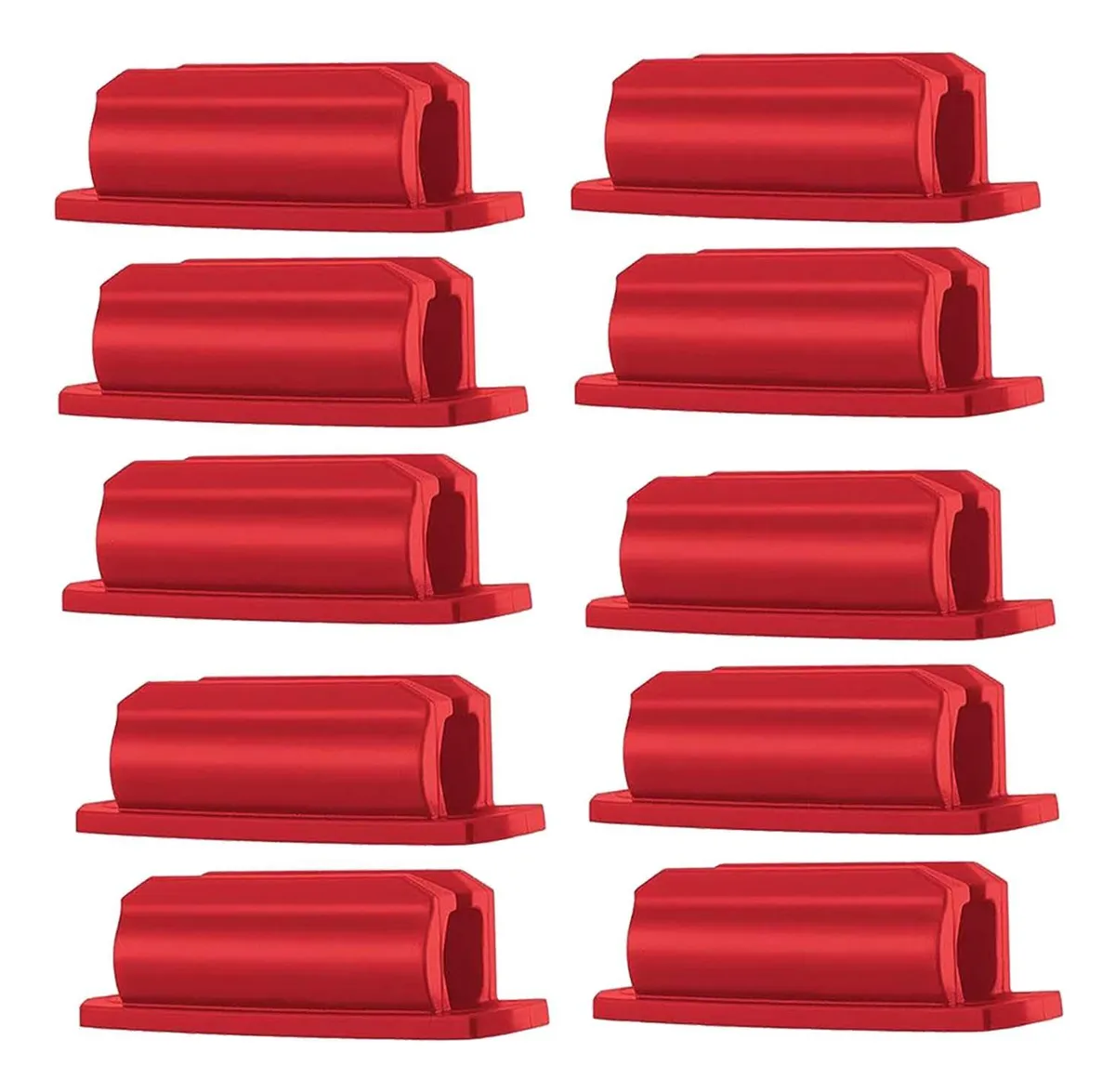 Porta Lápis De Silicone Adesivo Confiável Com 10 Peças, Vermelhovayotoy