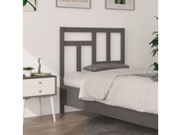 Vidaxl Cabeceira De Cama 95,5x4x100 Cm Pinho Maciço Cinzento