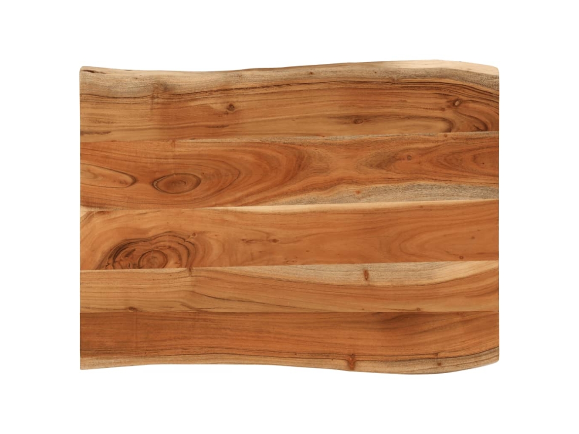 Vidaxl Tampo De Mesa Retangular Borda Viva 70x60x3,8 Cm Acácia Maciça