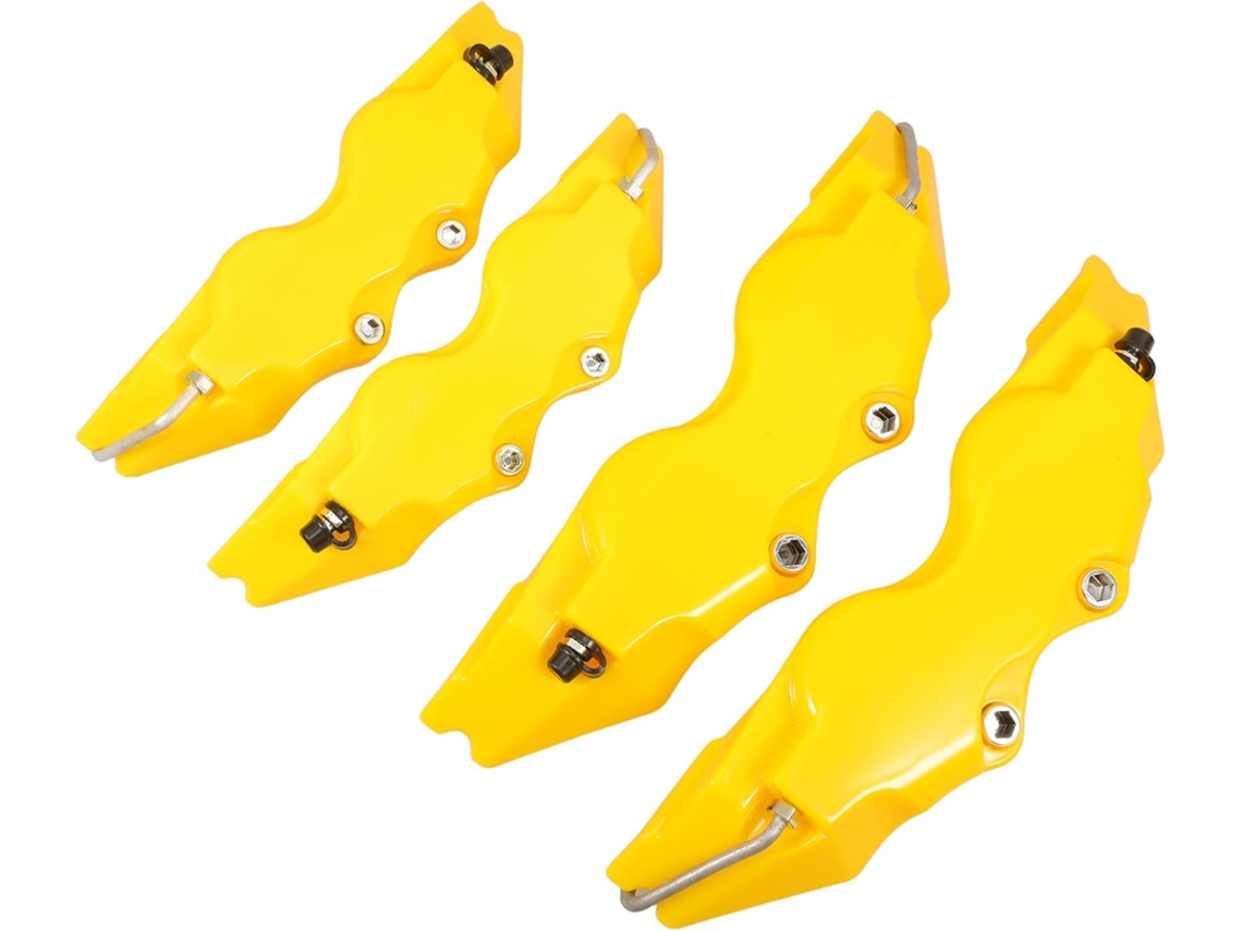 Capas De Pinça De Freio Amarelas Estilo 3d, Kit Com 2 Peças Para Pinças Dianteiras E Traseiras, Proteção Reforçada.