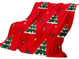 Manta de Flanela Estampada Natal e Halloween Syjym para Crianças Ideal Lazer Presentear nas Festas Fim Ano, Ma