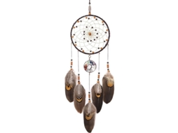 Atrapasueños Árbol De La Vida Marrón Artesanal Plumas Para Decoración De Habitación Regalo 15cm